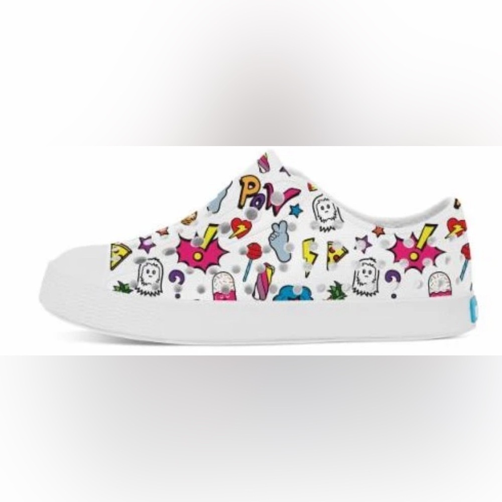 Native Shoes White Water Shoes with Playful Design